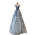 thumbnail image 1 of Blue Evening Dress Elegant Socialite, 1 of 9