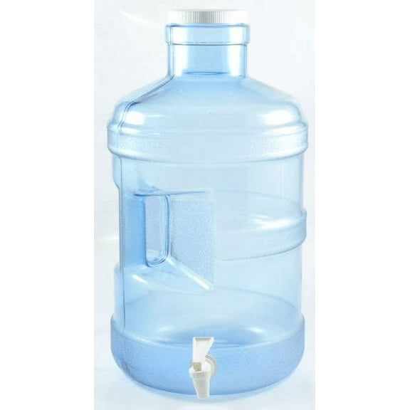 Blue Ever Blue Wide Mouth 5 Gal Plastic Water Bottle with Valve