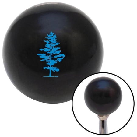 Blue Evergreen Tree Black Shift Knob with M16 x 1.5 Insert Shifter Auto Manual Brody