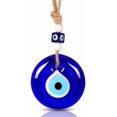 thumbnail image 1 of Blue Evil Eye Decor Home Wall Hanging 3.5" Glass Handmade Turkish Nazar Amulet Good Luck and Protection Charm, 1 of 9