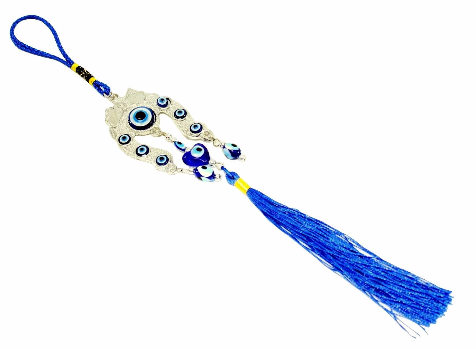 Blue Evil Eye Horse Shoe Wall & Car Hanging Amulet Protection Blessing Decor