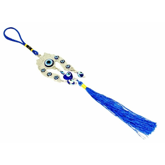 Blue Evil Eye Horse Shoe Wall & Car Hanging Amulet Protection Blessing Decor