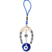 Blue Evil Eye Hose Shoe Amulet Wall Hanging Decorative Charm Blessing Gift - Retro Design-008