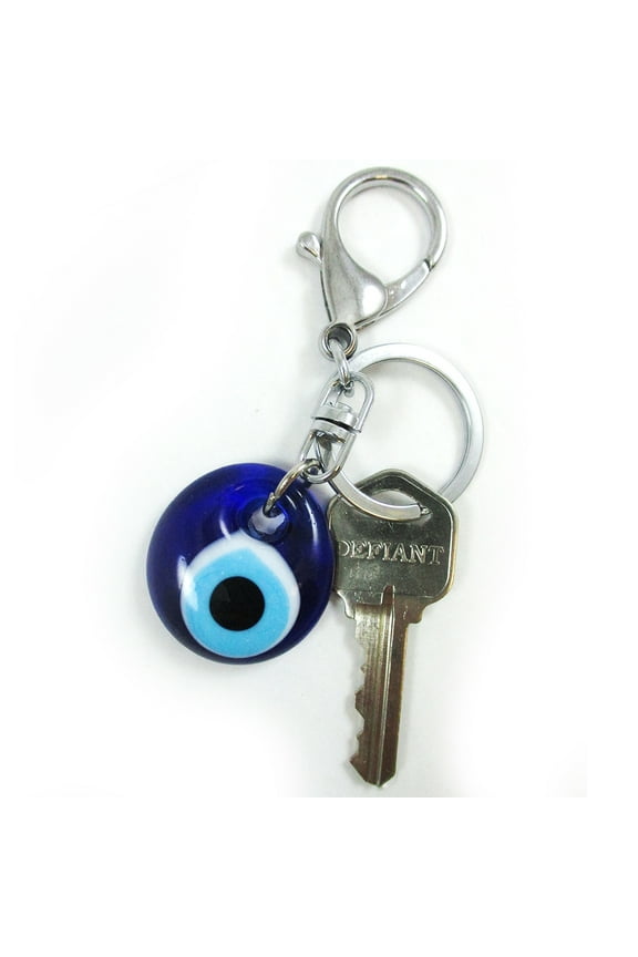 Blue Evil Eye Keychain Charms Glass Keychain Keyring Hanging Amulet Good Luck