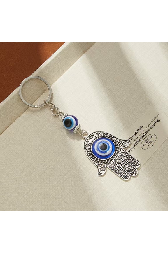 Blue Evil Eye Keychain – Religious Protection Amulet, Stylish Lucky Charm Accessory