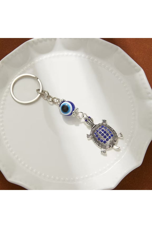 Blue Evil Eye Keychain – Religious Protection Amulet, Stylish Lucky Charm Accessory