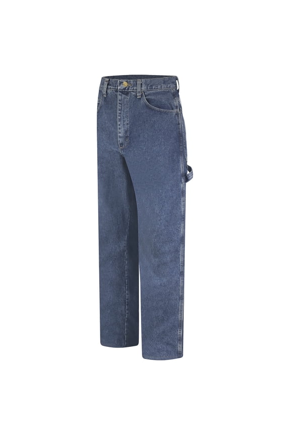 Bulwark 46'' X 32'' Stone Wash Cotton Denim Excel FR Flame Resistant Jeans With Button Closure