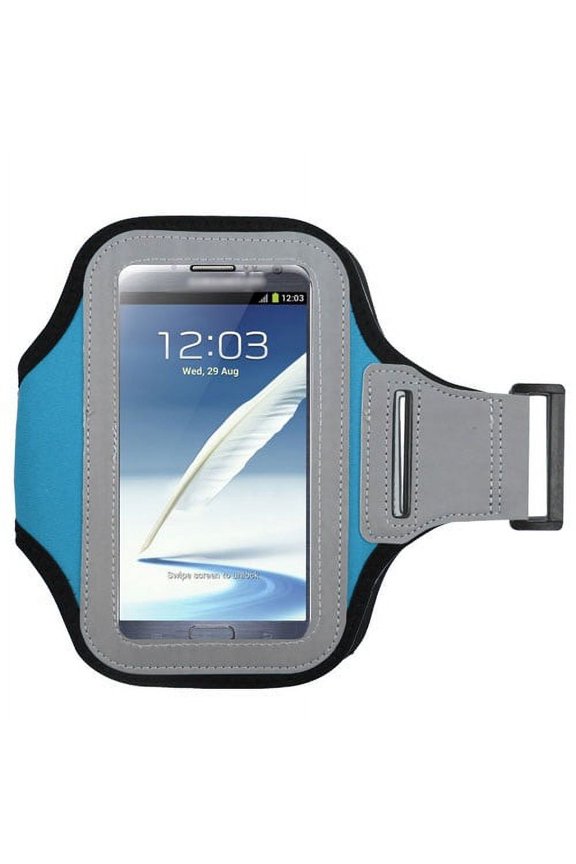 Blue Exercise Running Fitness Armband For Samsung Galaxy Note 3 / Note 4 / Note 5 / Note 7 / S7 ACTIVE Phone