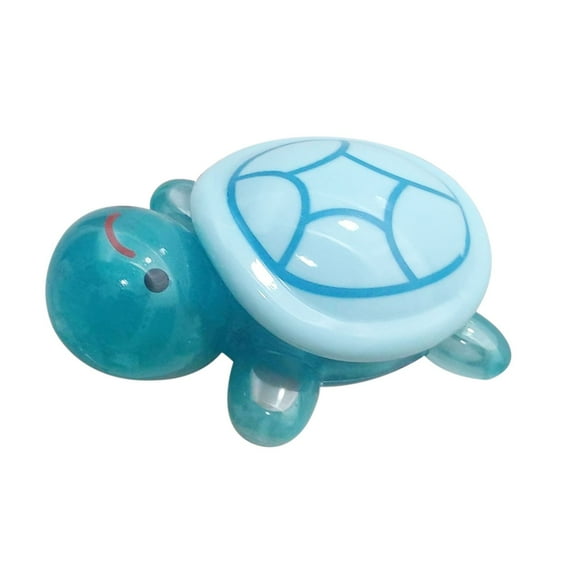 Blue Extra-Large Resin Turtle Container With Watertight Seal And Luminous Shell Design #7N7XN