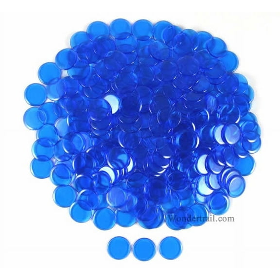 Blue Extra Thick Plastic Sorting Chips 19MM (3/4in) Pack of 250 Koplow Games