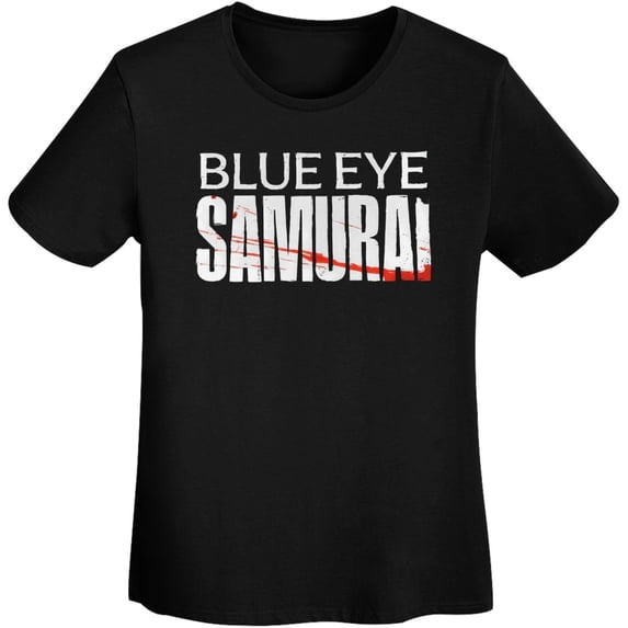 Blue Eye Anime Samurai Shirt Women's Fashion Personalised Versatile Tshirt Crew Neck Short Sleeve Tops Black Large