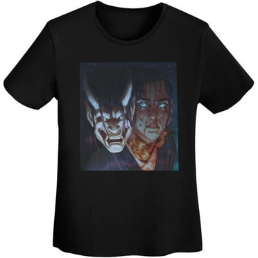 Blue Eye Anime Samurai Shirt Women's Fashion Personalised Versatile Tshirt Crew Neck Short Sleeve Tops Black X-Large