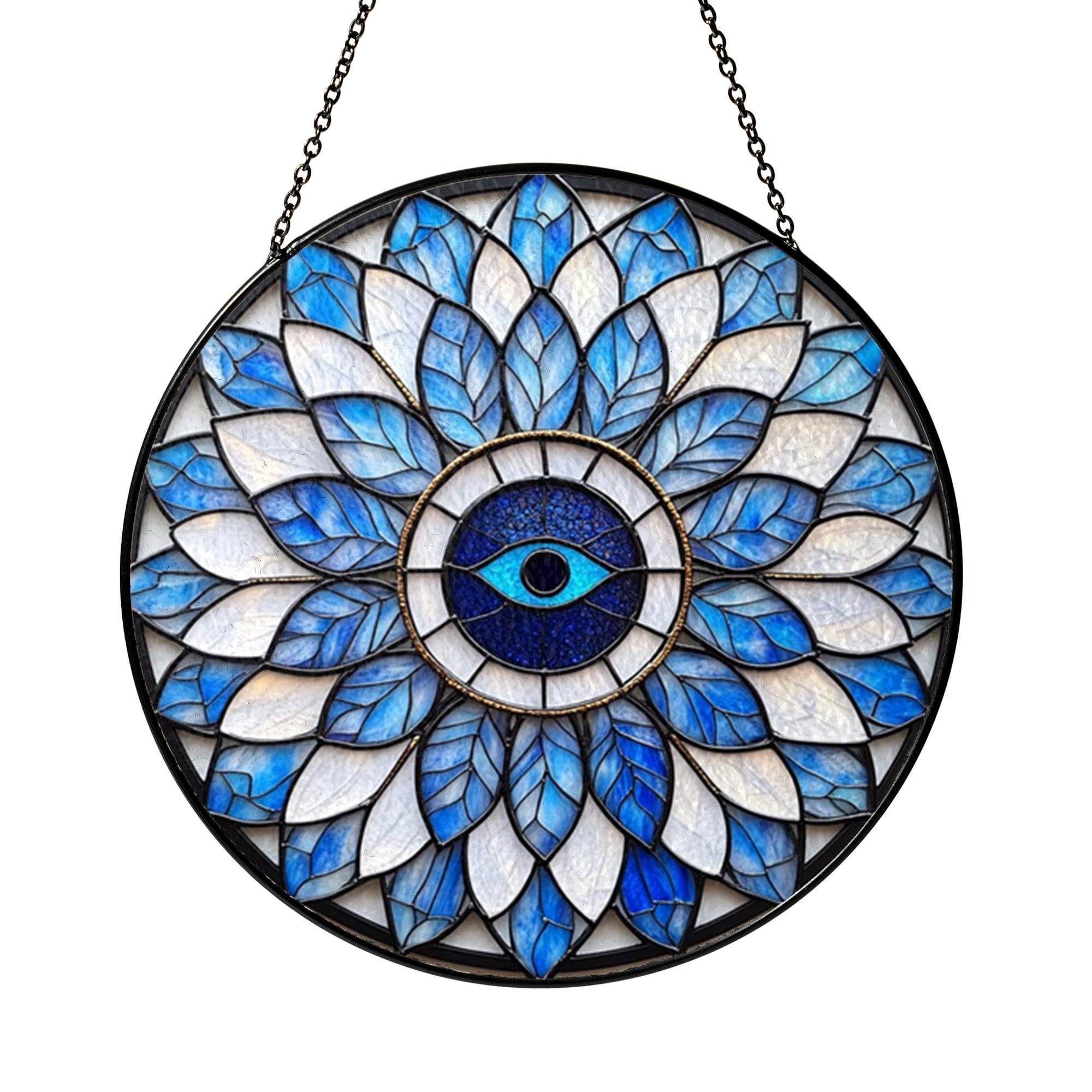 Blue Eye Pattern Acrylic Window Decor – Modern Decorative Hanging ...