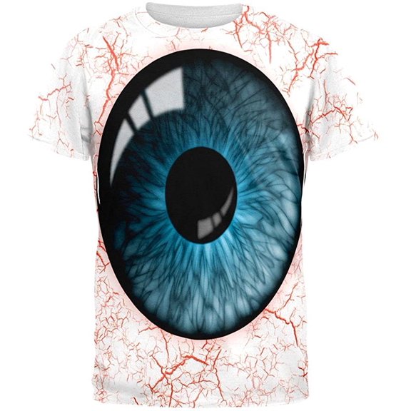 Blue Eyeball Costume All Over Adult T-Shirt - 2X-Large