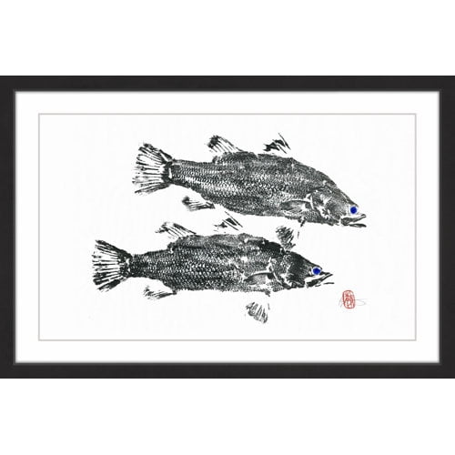 "Blue Eyed Fish" Framed Painting Print