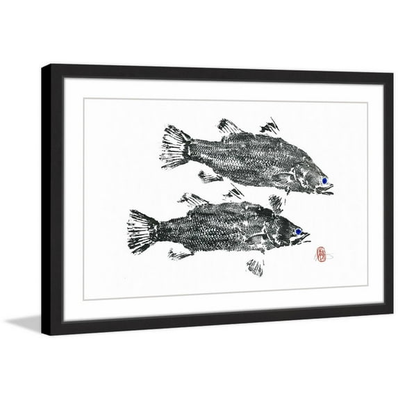 "Blue Eyed Fish" Framed Painting Print