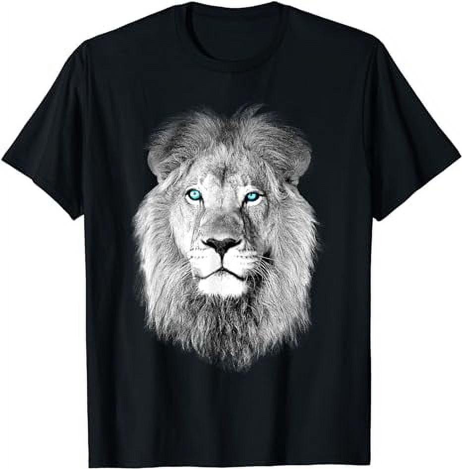 Blue Eyed Focus Warrior Lion T-Shirt - Walmart.com