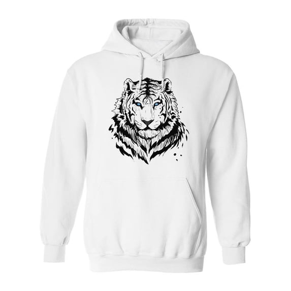 Blue Eyed Tiger Hoodie Men -Image by Shutterstock, Male Large