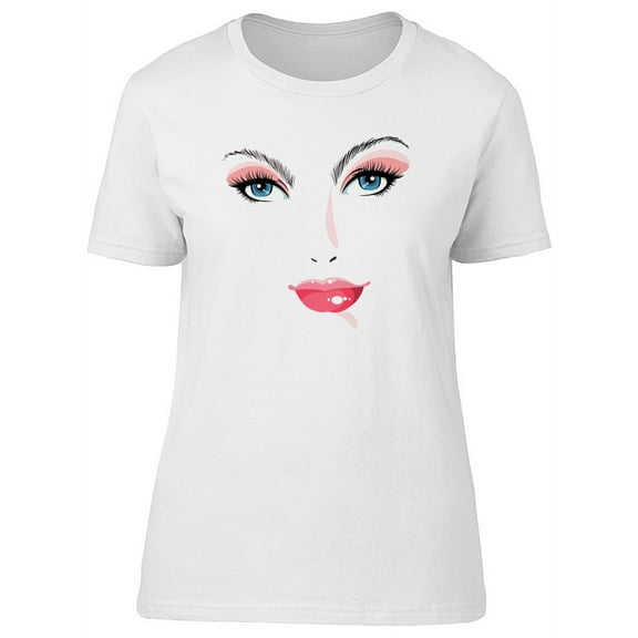 Blue Eyed Woman Silhouette T-Shirt Women -Image by Shutterstock, Female XX-Large