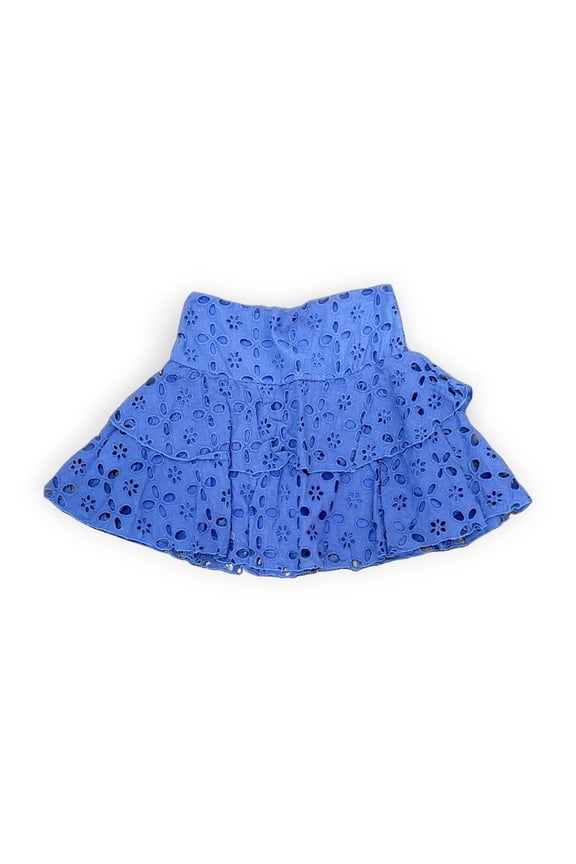Blue Eyelet Skirt