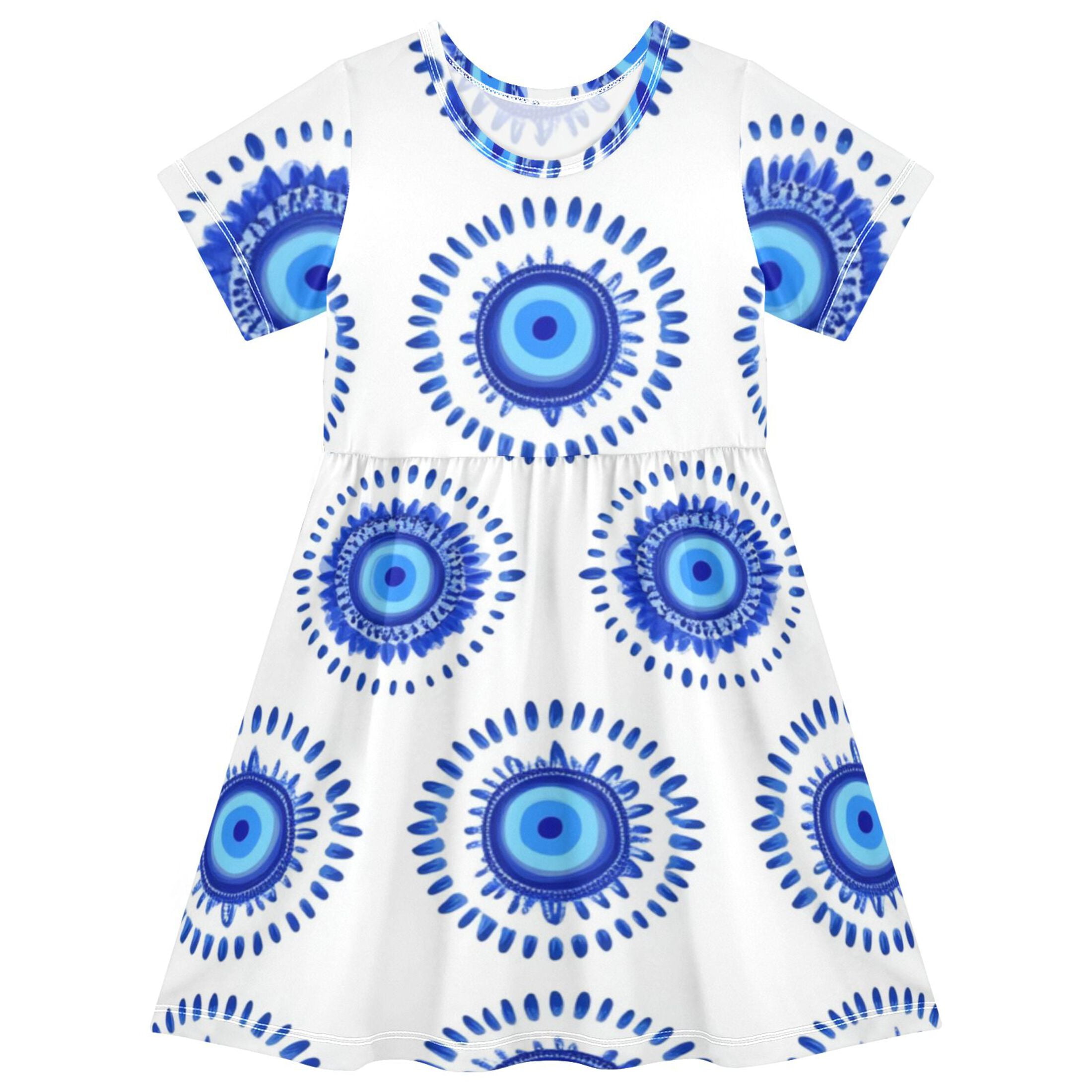 Girls Blue A-Line Dress main image 0