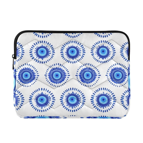Blue Eyes Quilted Laptop Protective Cases Computer Sleeves Tablet Bags Briefcases M