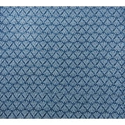 Blue Fabric Indian Cotton Cambric Hand Block Print Supplies Crafting By The Yard