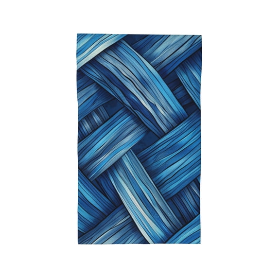 Blue Fabric Mix Drawing Style Face Wash Cloth 27.5×16in Hand Towels Bathroom Soft Absorbent Kitchen Towel Spring Decorative Dish Hotel Gym Spa