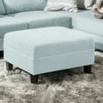 thumbnail image 1 of Blue Fabric With Strong Birch Structure. 28.35"w X 23.51"d 18.79"h. And Relaxing Cushioned In Fabric. Supported By Wood Legs. Extra Comfort, 1 of 6