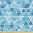 thumbnail image 1 of Ambesonne Blue Fabric by the Yard Upholstery, Geometric Triangles Mosaic, 1 Yard, Blue Sky Blue Pale Blue, 1 of 4