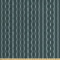 thumbnail image 1 of Blue Fabric by the Yard Upholstery, Ocean Under the Sea Wave Lines Zebra Inspired Stipes Image, Decorative Fabric for DIY and Home Accents, Almond Green Slate Blue by Ambesonne, 1 of 4