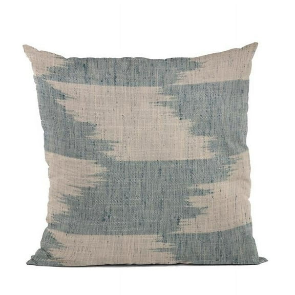 Blue Faded Abstract Luxury Throw Pillow - 18 x 18 in.