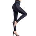 thumbnail image 1 of Blue Fake Pockets Leggings Stretch Well Fitness High Waist Leggings Faux Denim Jeans Sexy Elastic Jeggings Casual Pencil Pants, 1 of 2