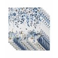 thumbnail image 1 of Blue Fall Cloth Napkins Set of 6 Reusable Dinner Napkins, Thanksgiving Pumpkins Weeping Botanical Cocktail Napkin Washable Table Napkins for Wedding/Holiday Party/Baby Shower 20"x20", 1 of 7