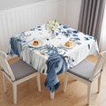 thumbnail image 1 of Blue Fall Pumpkins Table Cloth Waterproof Tablecloths, Maple Leaf Tree Thanksgiving Autumn Tablecloth Dining Table Cover for Kitchen Party Tabletop Outdoor, Square Tablecloth 60x60 Inch, 1 of 9