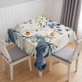 thumbnail image 1 of Blue Fall Pumpkins Table Cloth Waterproof Tablecloths, Thanksgiving Maple Leaf Tree Tablecloth Dining Table Cover for Kitchen Party Tabletop Outdoor, Square Tablecloth 60x60 Inch, 1 of 9