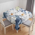 thumbnail image 1 of Blue Fall Pumpkins Table Cloth Waterproof Tablecloths, Thanksgiving Maple Leaf Tree Vintage Tablecloth Dining Table Cover for Kitchen Party Tabletop Outdoor, Square Tablecloth 60x60 Inch, 1 of 9