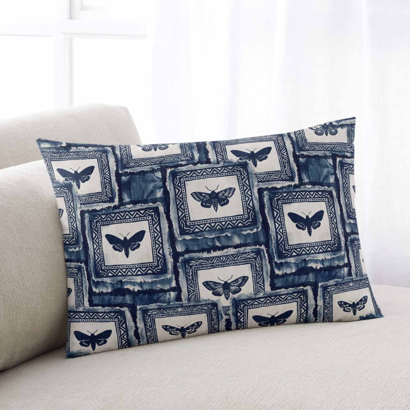 Blue Farm Animal Throw Pillow Covers, Vintage Butterfly Tie-dye ...