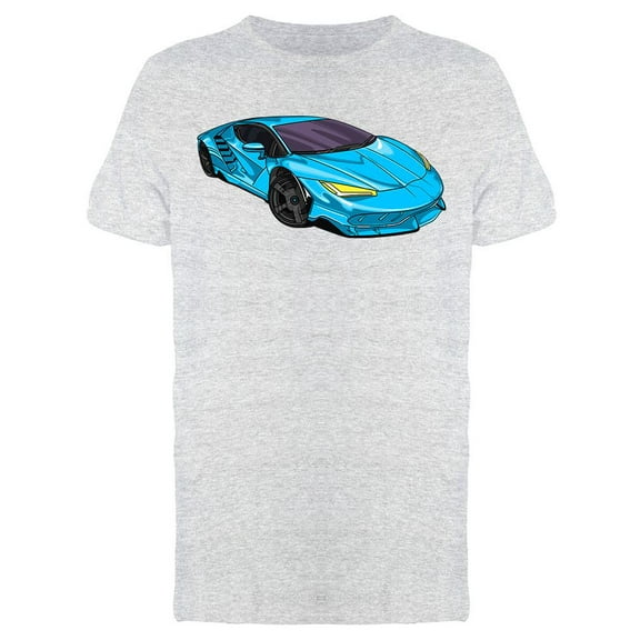 Blue Fast Sport Car T-Shirt Men -Image by Shutterstock, Male Small