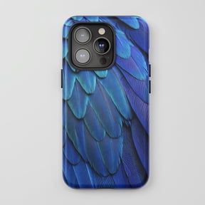 Blue Feather For iPhone Protective Phone Case Nature Inspired Deep Blue Teal