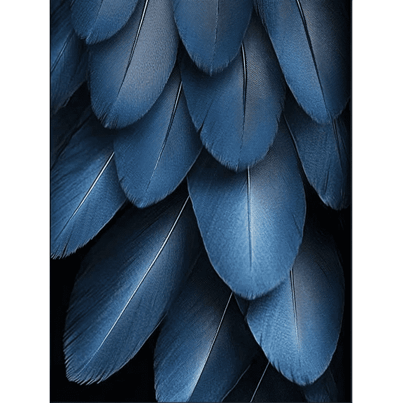 Blue Feathers Decorative Painting/Canvas Art Suitable for Living Room Bedroom Dining RoomStudy Room Apartment Corridor Gallery Coffee Shop and Workspace Decoration.