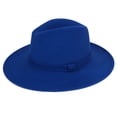 thumbnail image 1 of Blue Fedora Panama Upturn Wide Brim Cotton Blend Felt Hat, 1 of 4