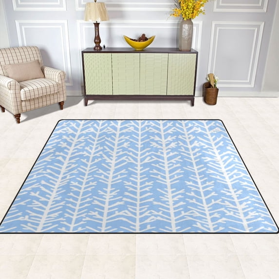 Blue Ferns 63''x48'' Plush Memory Foam Bath Mat, Soft, Absorbent, Non Slip, Durable