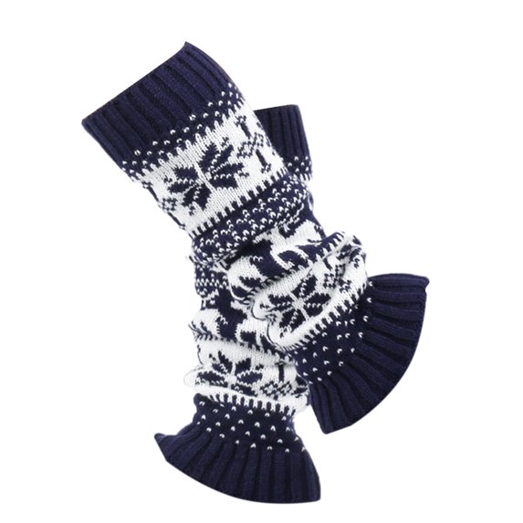 Blue Festive Socks With Deer Motifs For Ankle Cuffs And Cold Weather Protection