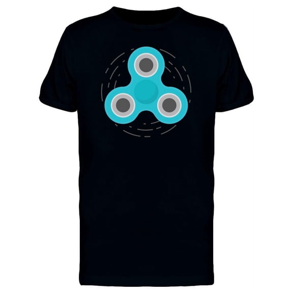 Blue Fidget Spinner In Action Tee Men's - Men T-Shirt, Medium