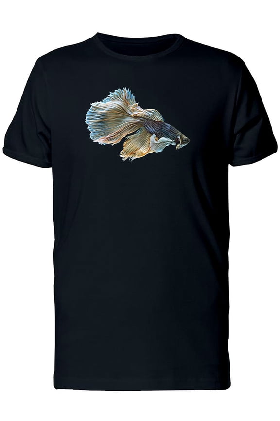 Blue Fighting Betta Fish T-Shirt Men -Image by Shutterstock, Male x-Large