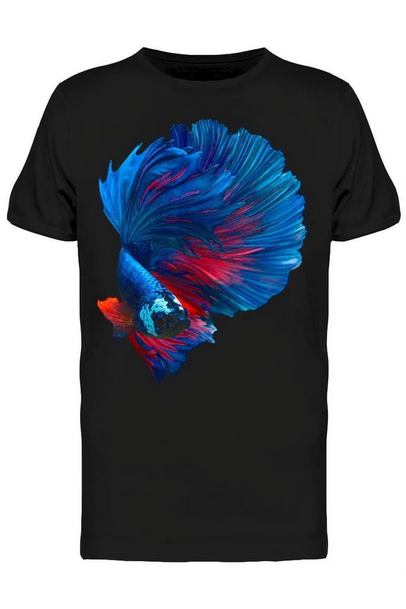 Blue Fighting Fish T-Shirt Men -Image by Shutterstock, Male 3X-Large