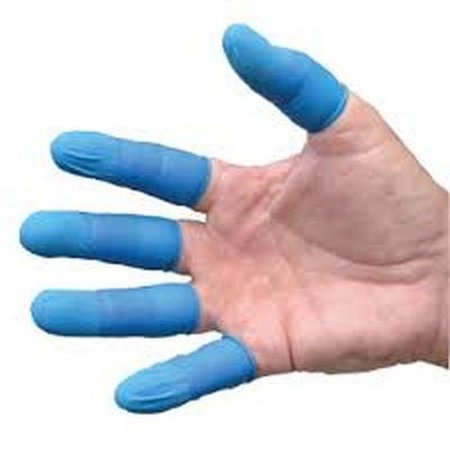 Blue Finger Cots, Large - (4 Boxes)
