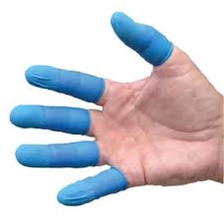 Blue Finger Cots, X-Large - (3 Boxes)