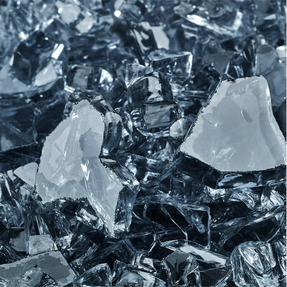 Steel Blue Fire Pit Glass | 1/4", 10 lbs